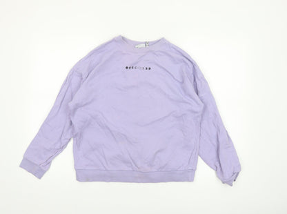 ASOS DESIGN Womens Lilac Cotton Moon Phase Sweatshirt UK 12
