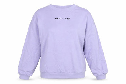 ASOS DESIGN Womens Lilac Cotton Moon Phase Sweatshirt UK 12