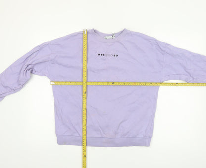 ASOS DESIGN Womens Lilac Cotton Moon Phase Sweatshirt UK 12