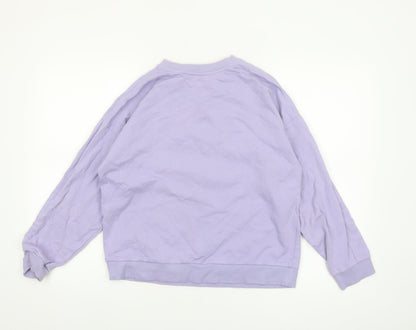ASOS DESIGN Womens Lilac Cotton Moon Phase Sweatshirt UK 12