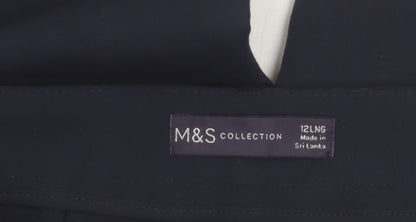 Marks and Spencer Women's Black Size 12 Slim Ankle Grazer Trousers