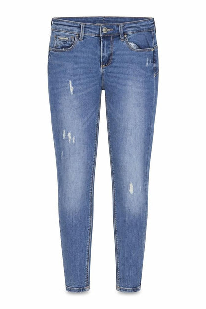 Stradivarius Women's Blue Skinny Distressed Jeans Size 8