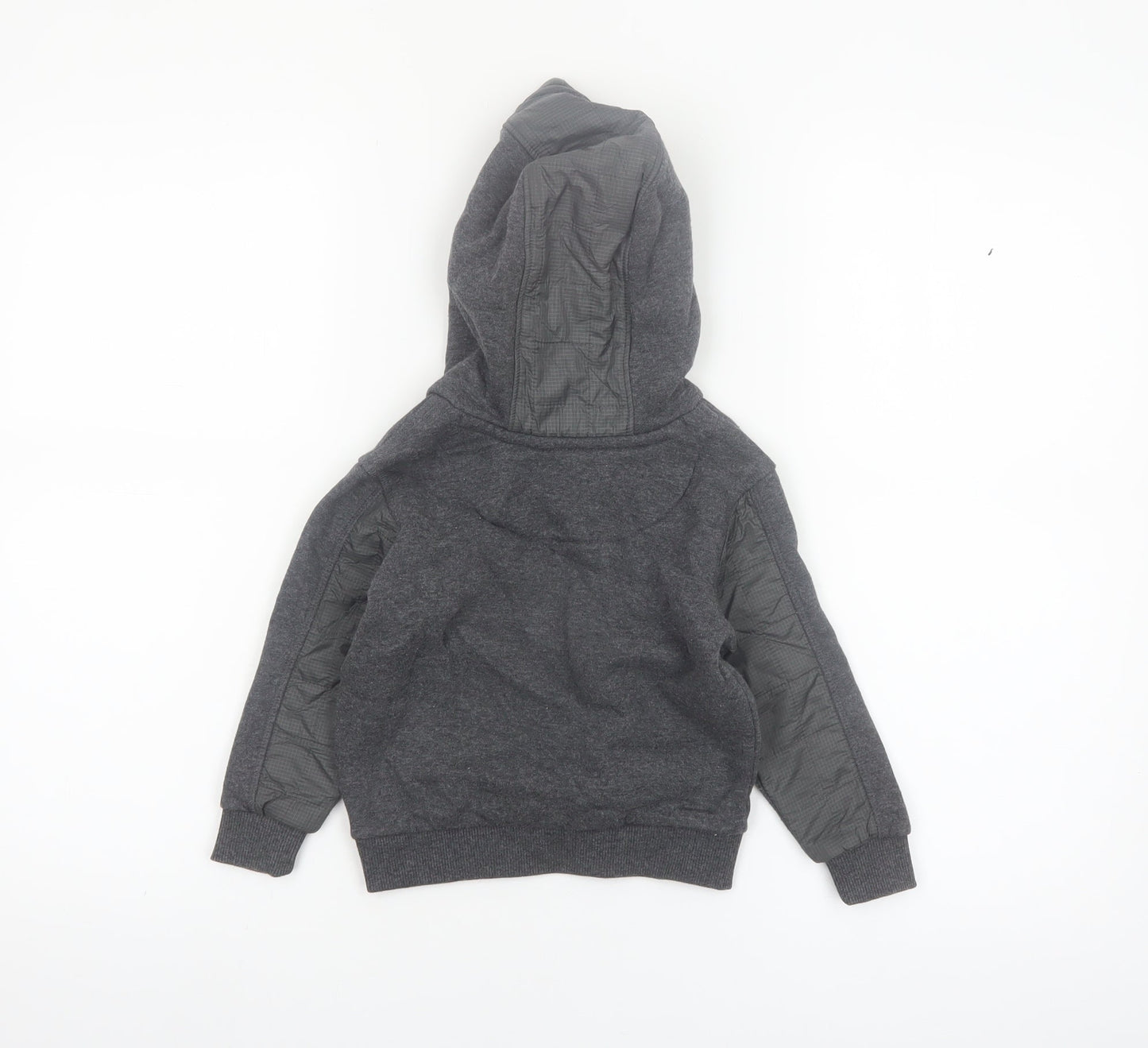 Firetrap Boys Dark Grey Pullover Hoodie 2-3 Years Fleece Lined Casual