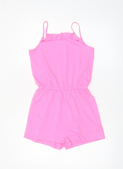 F&F Girls Pink Jersey Sleeveless Playsuit 12-13 Years
