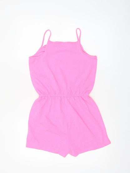 F&F Girls Pink Jersey Sleeveless Playsuit 12-13 Years