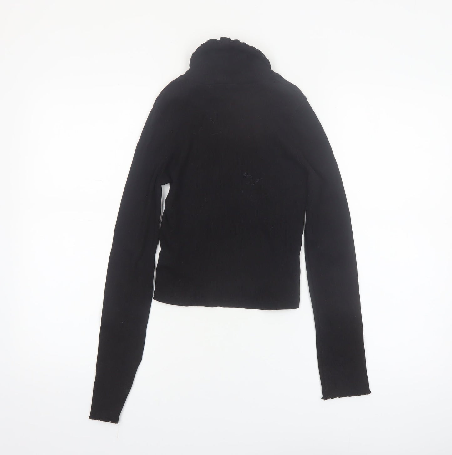 River Island Girls Black Long Sleeve Roll Neck Top 9-10 Years
