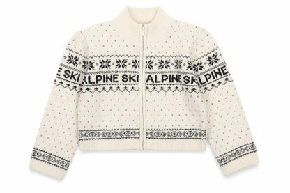 Primark Girls Cream Fair Isle Alpine Ski Full Zip Cardigan 10-11 Years