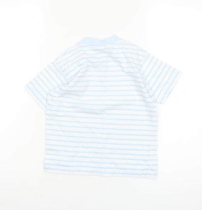 Disney Girls Blue Striped Mickey Mouse Cotton T-Shirt 4-5 Years