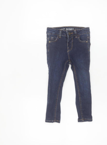 Denim Co Boys Blue Skinny Jeans 18-24 Months Cotton Blend