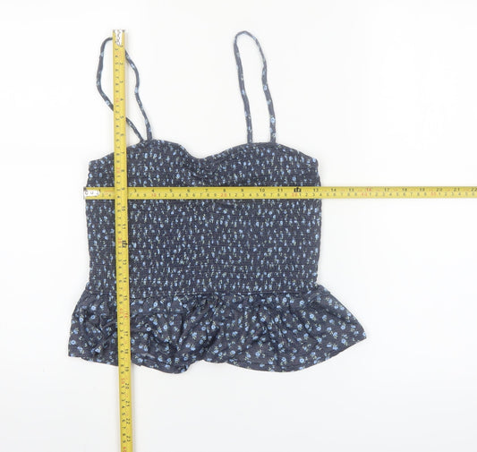 Primark Women's Blue Floral Camisole Top Medium