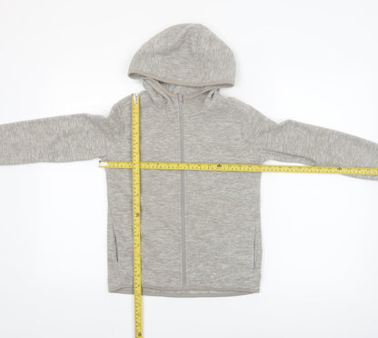 Dunnes Stores Boys Grey Full Zip Hoodie Age 8-9 Years Polyester Fleece