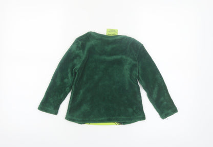 Primark Boys Green The Grinch Fleece Long Sleeve Pyjama Top 3-4 Years