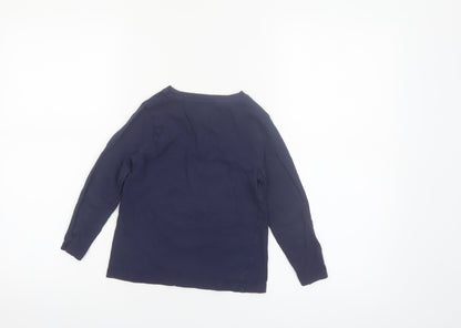 F&F Boys Blue Long Sleeve Dinosaur T-Shirt 5-6 Years Cotton
