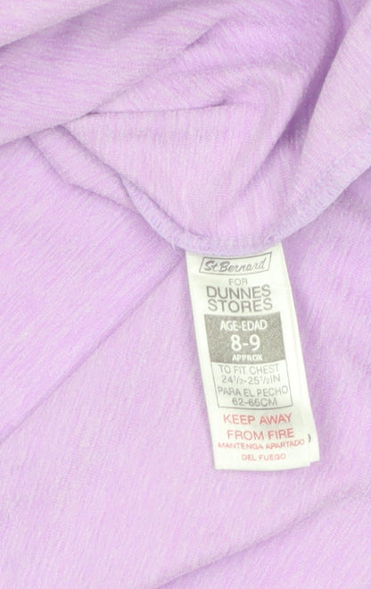 Dunnes Stores Girls Purple Long Sleeve Basic T-Shirt 8-9 Years