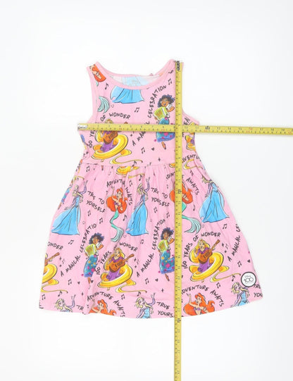Disney Girls Pink 4-5 Years Princess Tank Dress