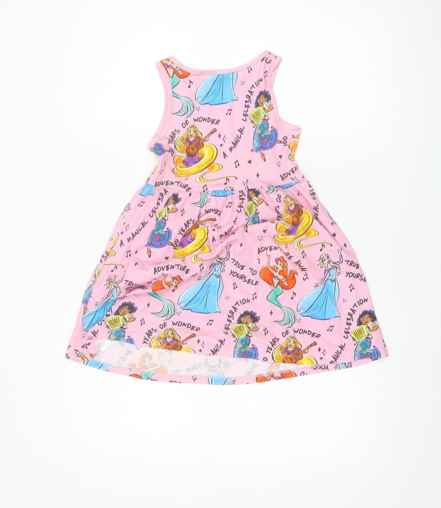 Disney Girls Pink 4-5 Years Princess Tank Dress