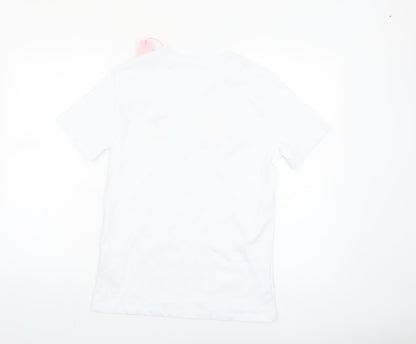Sonneti Girls White Logo T-Shirt 12–13 Years Lightweight Cotton Top