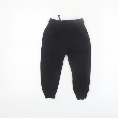 Hot Wheels Boys Black Jogger Trousers 6 Years Cotton Fleece Casual