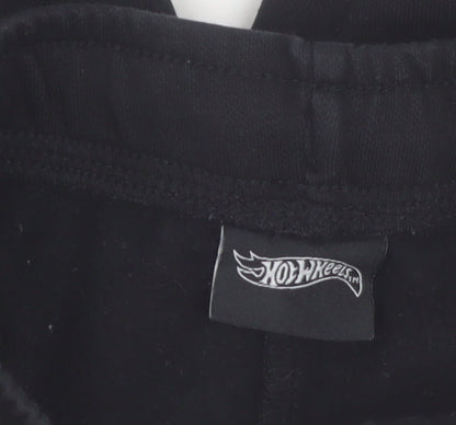 Hot Wheels Boys Black Jogger Trousers 6 Years Cotton Fleece Casual