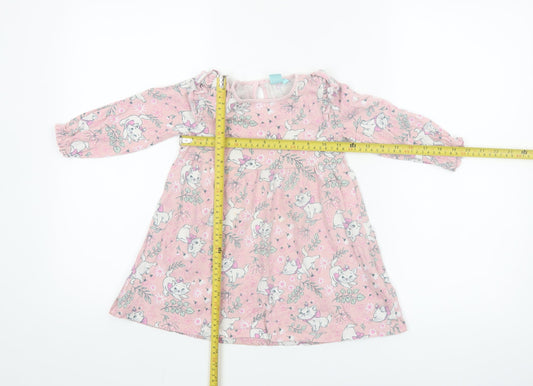 Disney Baby Girls Pink Marie Aristocats A-Line Dress 24 Months