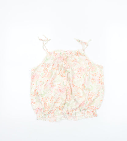 Next Girls Multicoloured Paisley Viscose Camisole Top 11 Years