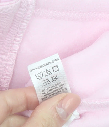 Dunnes Stores Girls Pink Fleece Heart Zip Jacket 9-12 Months