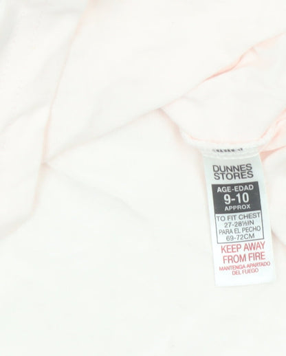 Dunnes Stores Girls Pink New York City Graphic T-Shirt 9-10 Years