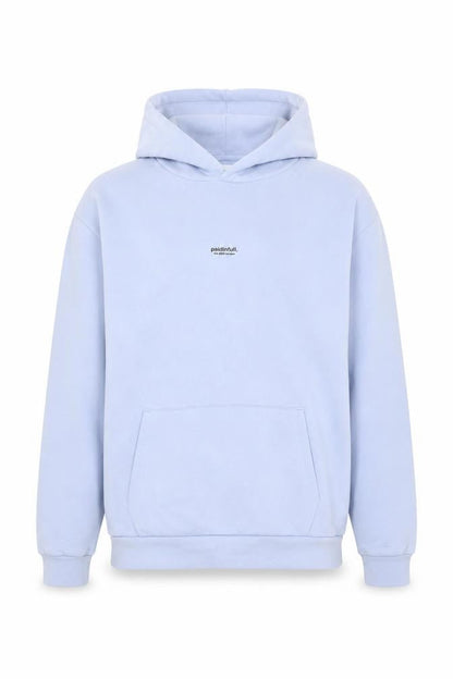 Paidinfull Men’s Blue Pullover Hoodie L Regular Cotton Logo