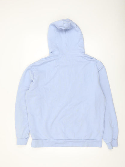 Paidinfull Men’s Blue Pullover Hoodie L Regular Cotton Logo