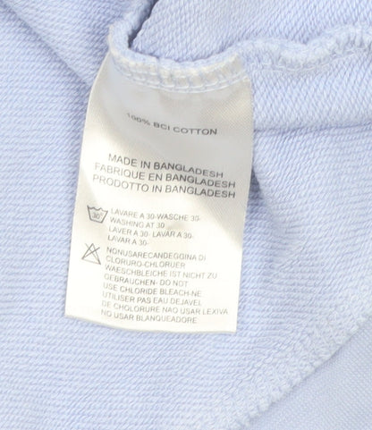 Paidinfull Men’s Blue Pullover Hoodie L Regular Cotton Logo