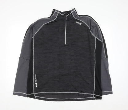 Regatta Mens Black 2XL 1/4 Zip Pullover Outdoor Sweatshirt