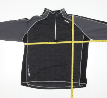 Regatta Mens Black 2XL 1/4 Zip Pullover Outdoor Sweatshirt