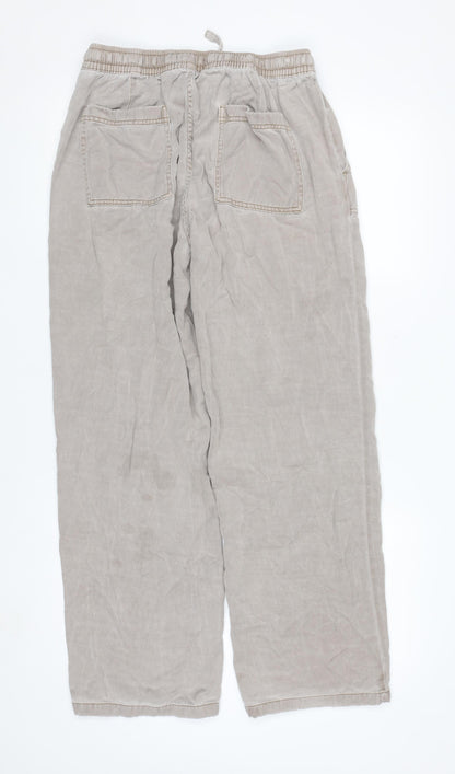 Dunnes Stores Mens Beige Relaxed Fit Lyocell Cotton Casual Trousers M