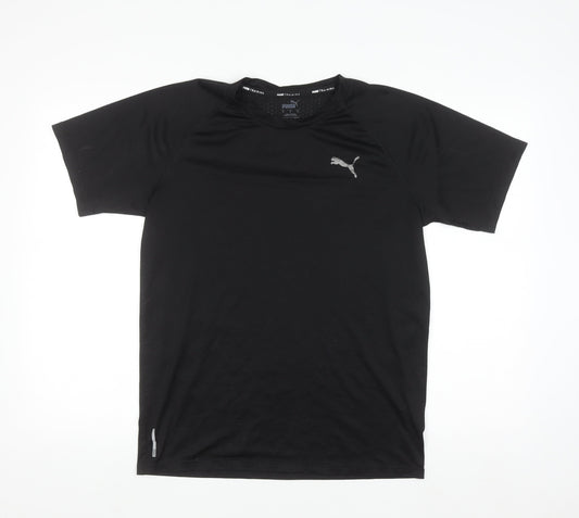 Puma Men's Black Small Training Crew Neck Polyester T-Shirt