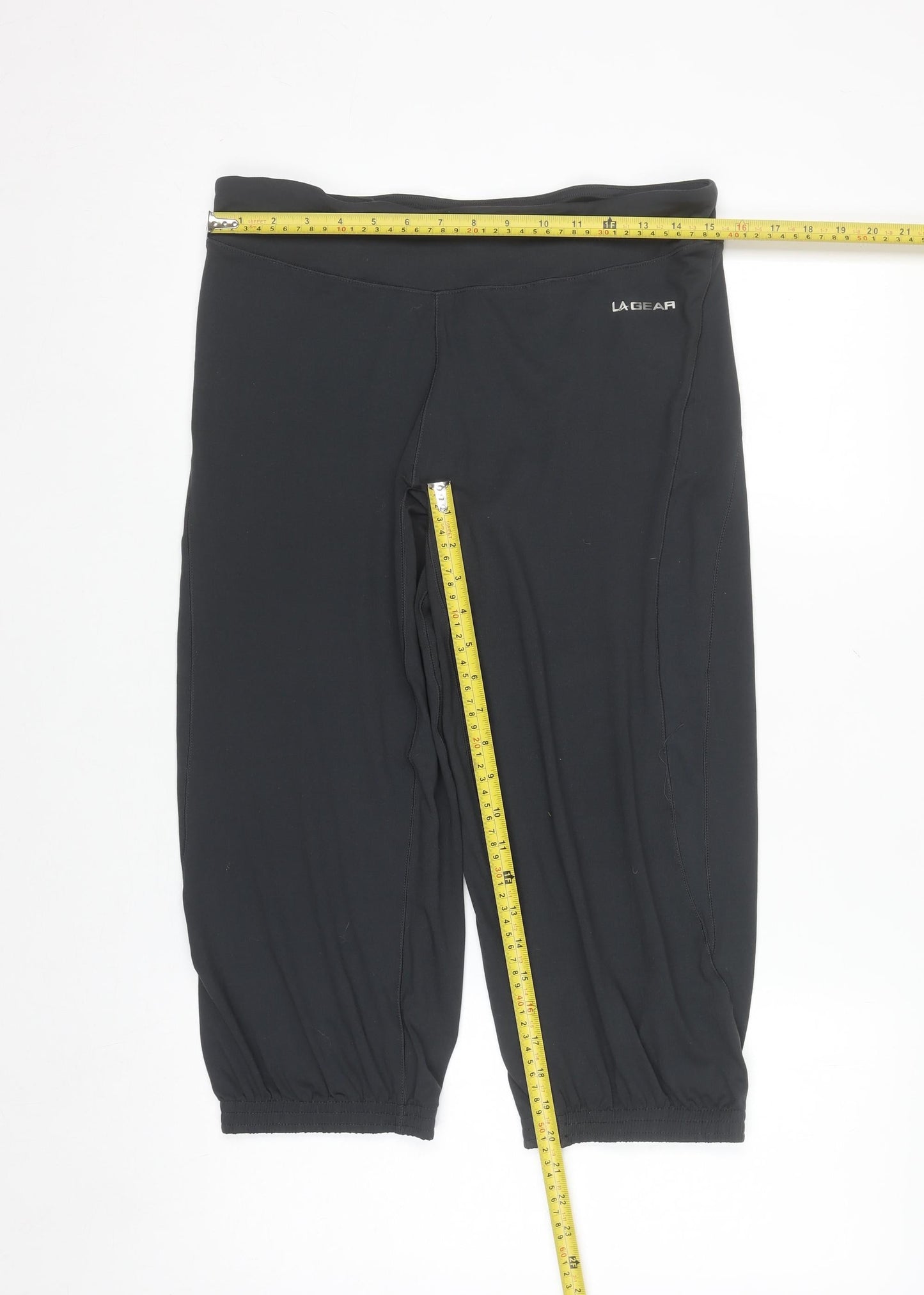 LA Gear Womens Black Size 14 Athletic Stretch Activewear Shorts