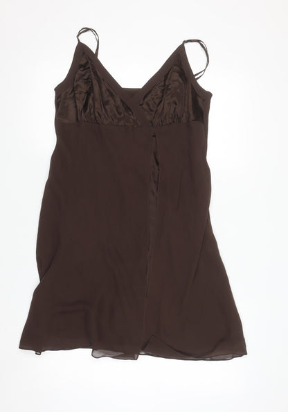 Marks and Spencer Women Brown Silk Camisole Top UK 16