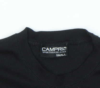 Campri Men's Black Small Thermal Long Sleeve Sports Base Layer Top