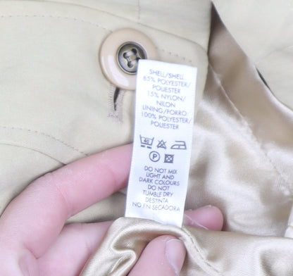 St. Bernard Women’s Beige Long Trench Coat Size 14 Classic Lined