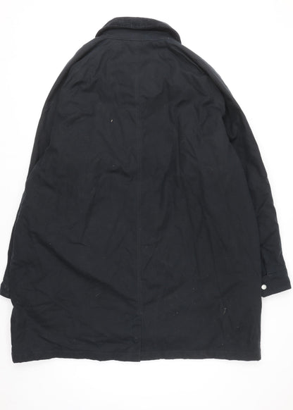 Marks and Spencer Men's Black 3XL Cotton Overcoat Lined Workwear