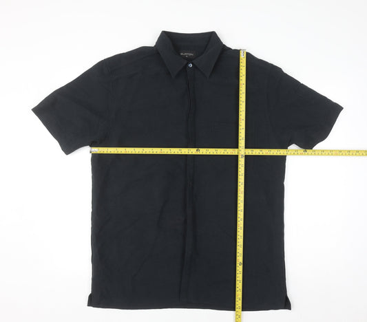 Burton Men's Black Modal Blend Short Sleeve Polo Shirt M