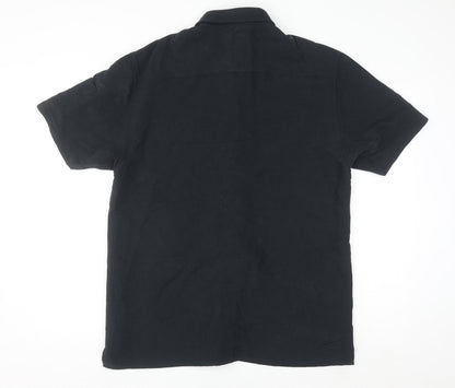 Burton Men's Black Modal Blend Short Sleeve Polo Shirt M