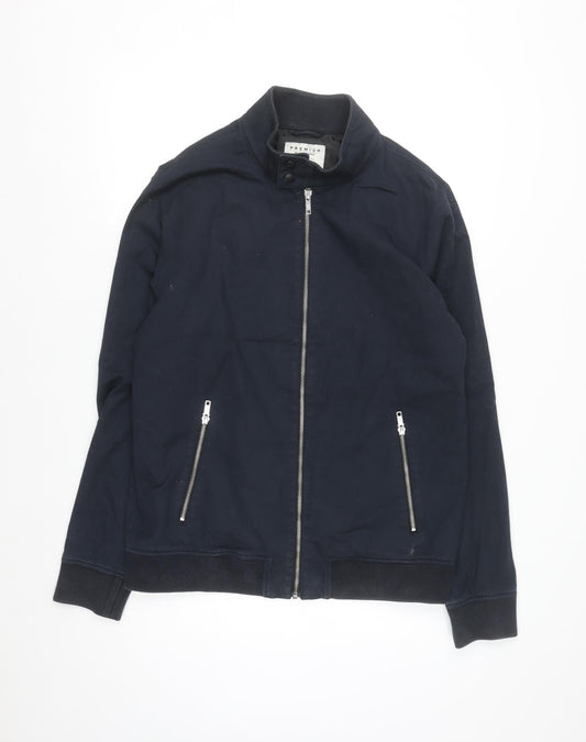 Jack & Jones Premium Men's Navy Cotton Bomber Jacket Size L
