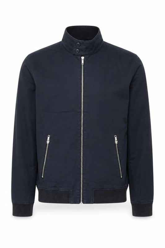 Jack & Jones Premium Men's Navy Cotton Bomber Jacket Size L