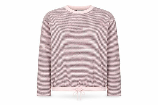 Lands' End Womens Pink Striped Pullover Jumper Medium