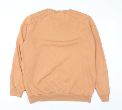 Puma Men's Brown Crew Neck Pullover Sweatshirt Size M Fleece