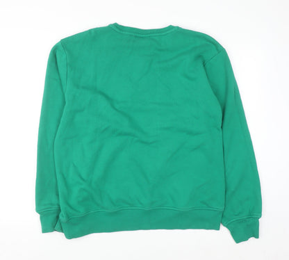 NICCE Men's Green XL Pullover Sweatshirt Crew Neck Logo Fleece