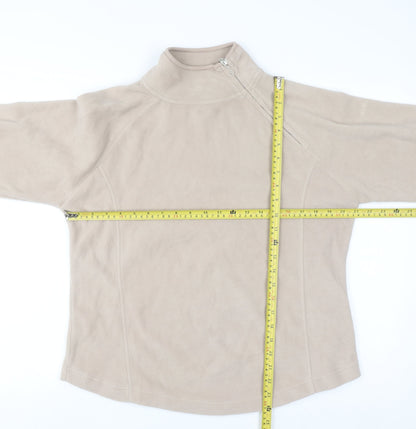 Active Womens Beige Fleece Pullover Sweatshirt Size 16-18