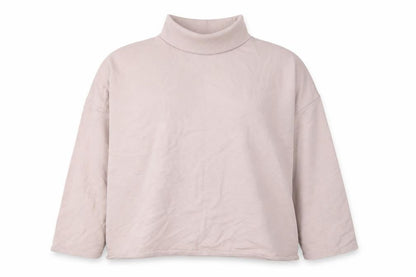 ASOS Design Womens Pink Roll Neck Pullover Sweatshirt Size M Cotton Blend