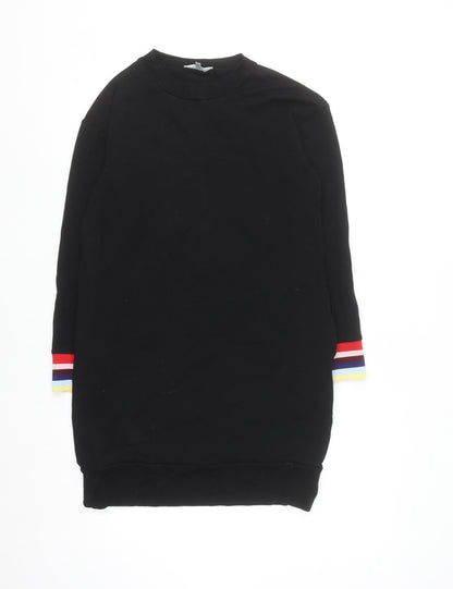 Oliver Bonas Women's Black Size 10 Long Sleeve T-Shirt Dress