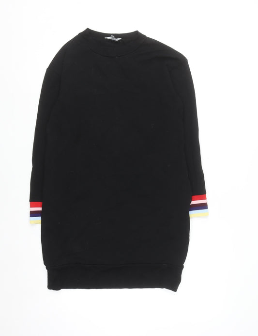 Oliver Bonas Women's Black Size 10 Long Sleeve T-Shirt Dress